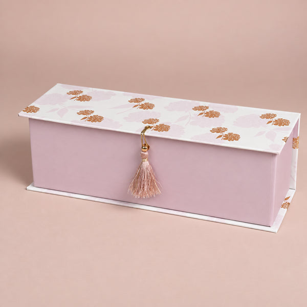 Peony Pink Jar Box of 3 with Tassel