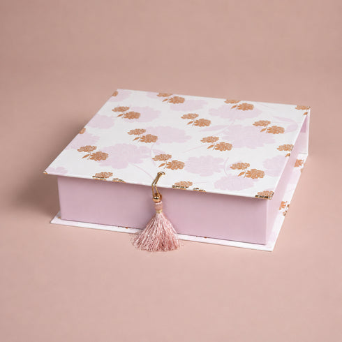 Peony Pink Mithai/Bakery Box (Cavity of 16 pcs) - The Keepsake Edition