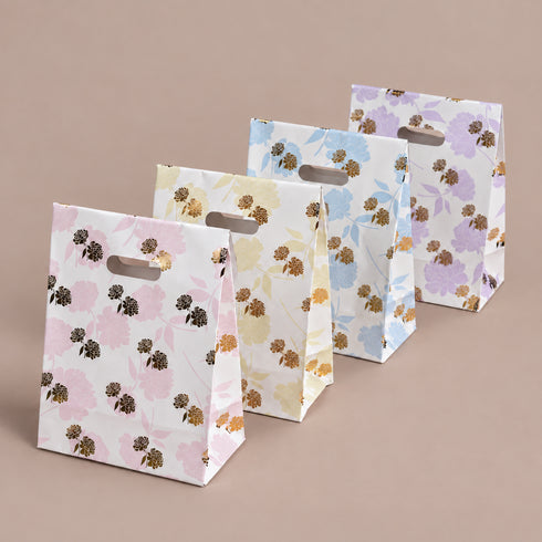 Peony Pink Gold Foil Gift Bags