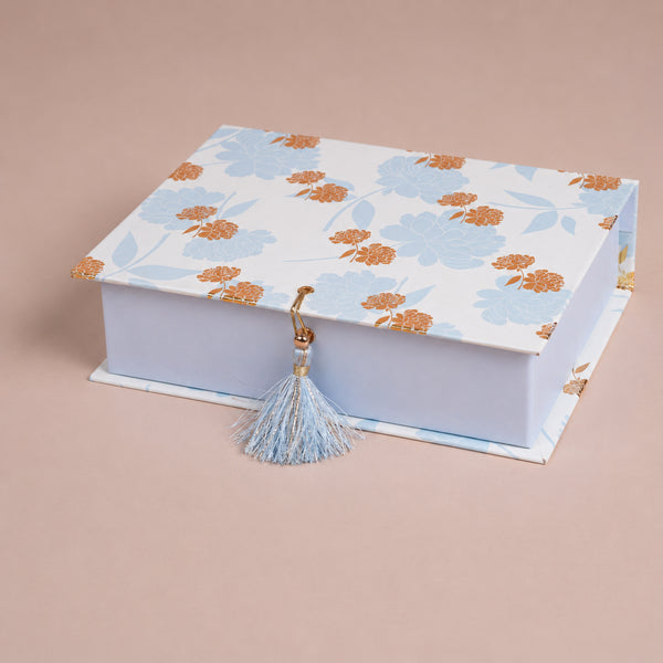 Peony Blue Mithai/Bakery Box (Cavity of 12 pcs) - The Keepsake Edition