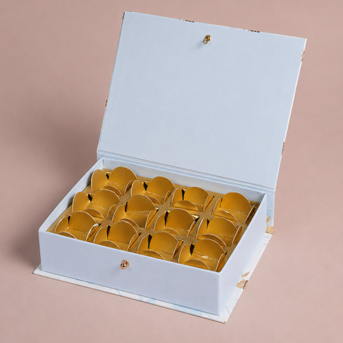 Peony Blue Mithai/Bakery Box (Cavity of 12 pcs) - The Keepsake Edition