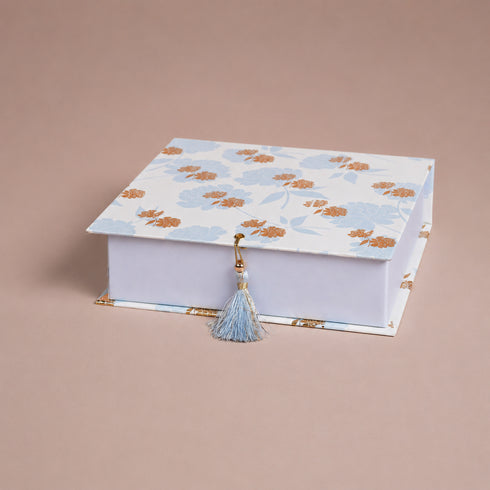 Peony Blue Mithai/Bakery Box (Cavity of 16 pcs) - The Keepsake Edition