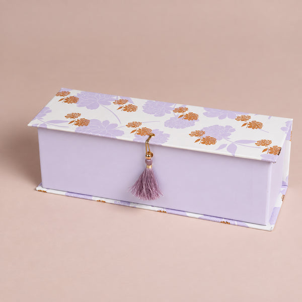 Peony Lilac Jar Box of 3 with Tassel