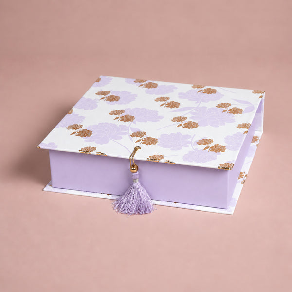 Peony Lilac Mithai/Bakery Box (Cavity of 16 pcs) - The Keepsake Edition