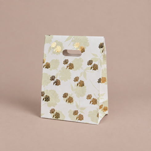 Peony Mint Green Gold Foil Gift Bags