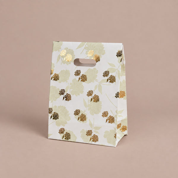 Peony Mint Green Gold Foil Gift Bags