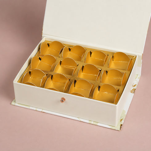 Peony Mint Green Mithai/Bakery Box (Cavity of 12 pcs) - The Keepsake Edition
