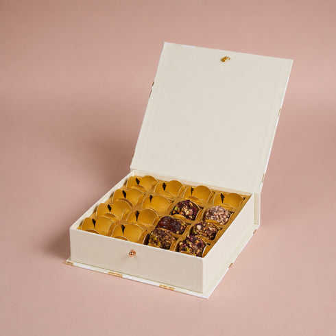Peony Mint Green Mithai/Bakery Box (Cavity of 16 pcs) - The Keepsake Edition