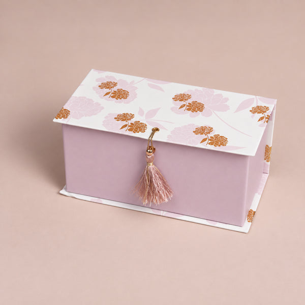 Peony Pink Jar Box of 2 with Tassel