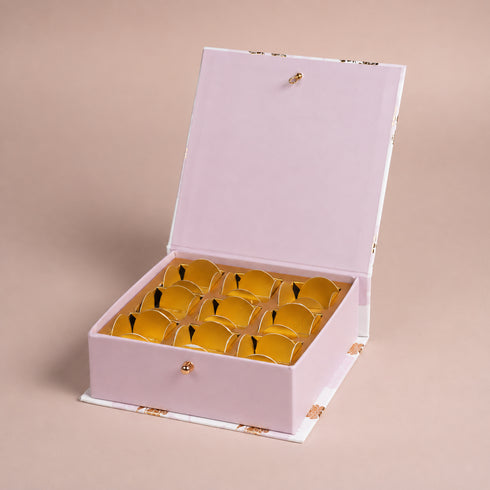 Peony Pink Mithai/Bakery Box (Cavity of 9 pcs) - The Keepsake Edition