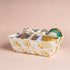 Peony Mint Green Basket with Gold Foiled Flowers