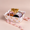 Peony Pink Basket with Gold Foiled Flowers