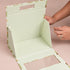 Peony Mint Green Rigid Hamper Bag with Window