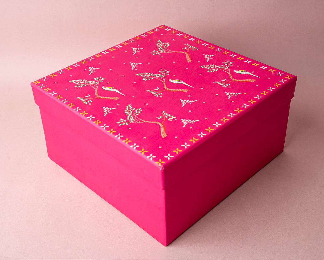 Char Bagh Rigid Gift Box ( Bright Pink) – The Packing Company