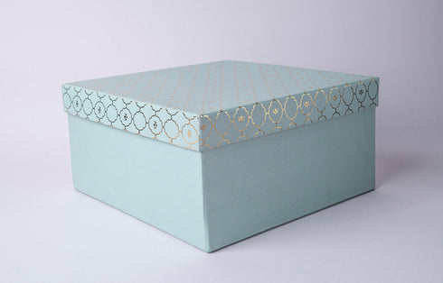 Moroccan Powder Blue Gold Foil Box