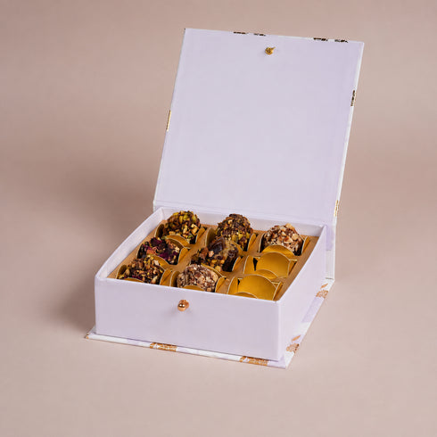 Peony Lilac Mithai/Bakery Box (Cavity of 9 pcs) - The Keepsake Edition