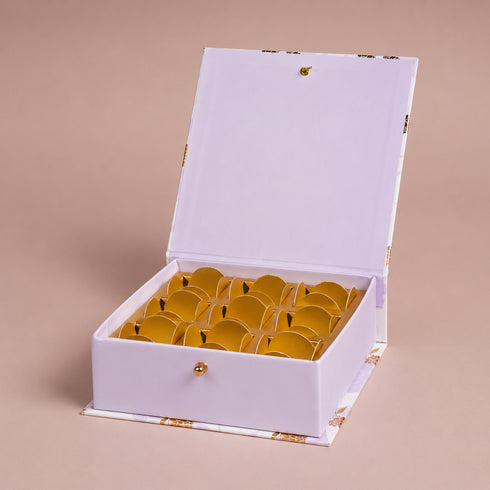 Peony Lilac Mithai/Bakery Box (Cavity of 9 pcs) - The Keepsake Edition