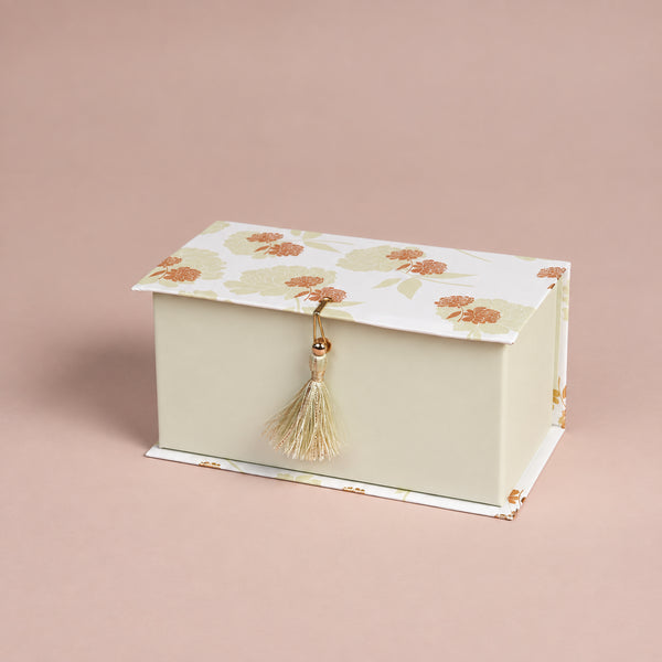Peony Mint Green Jar Box of 2 with Tassel