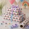 Silver Cloud Rainbow Wrapping Roll (2 MTRS - 27.5X79 INCHES)