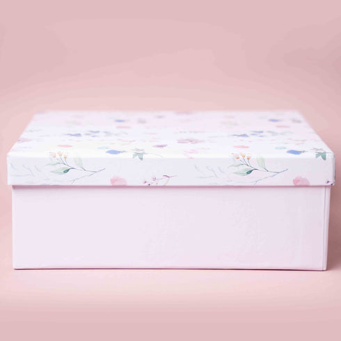 Spring Floral Rigid Gift Box (Pastel Pink)
