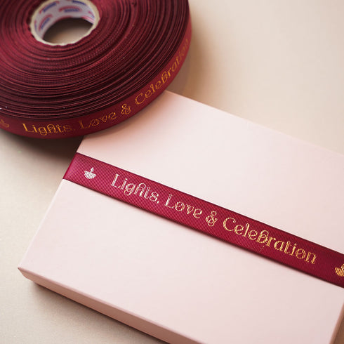 Love Light & Celebration Gross Grain Ribbon (Maroon)