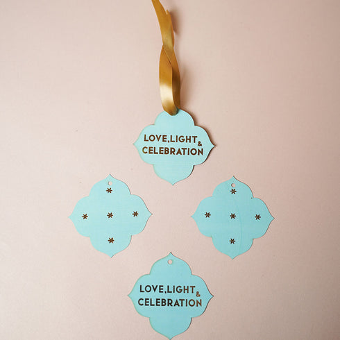 Festive Tag - Light Blue (Pack of 10 pcs - Love, Light & Celebration)