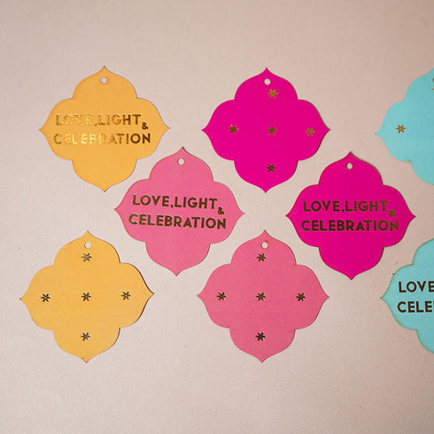 Festive Tag - Yellow (Pack of 10 pcs - Love, Light & Celebration)
