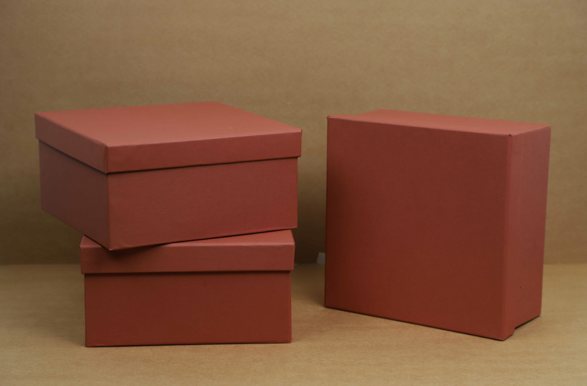 Rust Orange Rigid Gift Box | Hardboard Hamper Packaging – The Packing ...