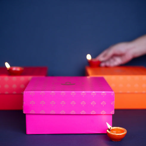 Festive Bright Pink Gold Foiled Box (Limited Festive Collection)