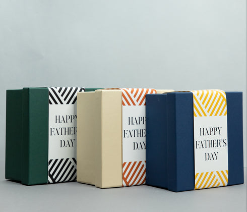 Father's Day Cream Gift Box with Sleeve