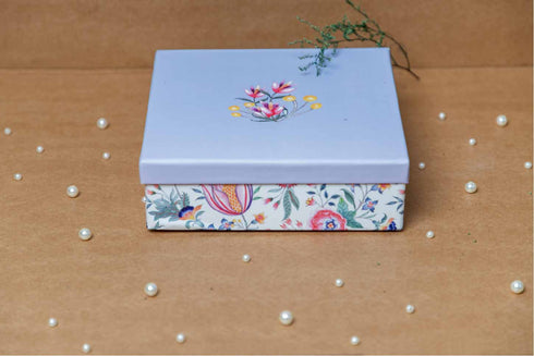 Chintz Floral Rigid Gift Box (8X8X2.5")