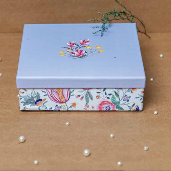 Chintz Floral Rigid Gift Box (8X8X1.5)