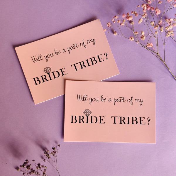 Bride Tribe Theme Bridesmaids Card (4 pcs pack)