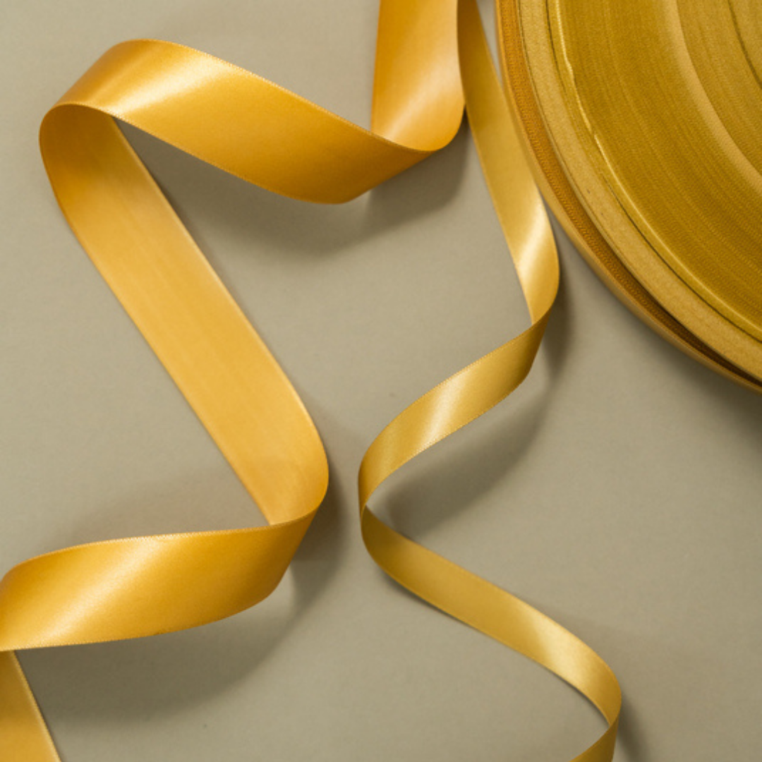 Satin Ribbon Gold Colour – The Packing Company